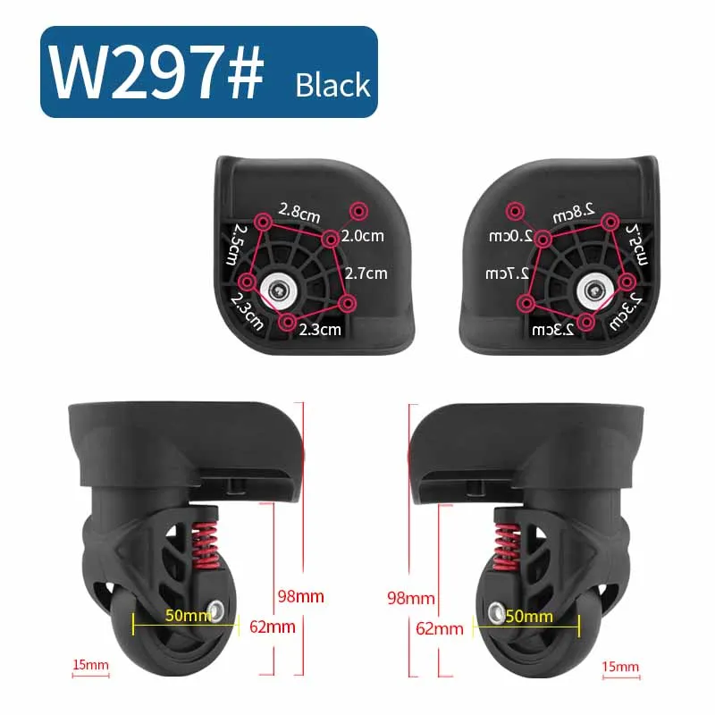Luggage wheels, passwords, luggage, aircraft cases, universal wheels and casters, repair and shock absorption 20 inch 26 inch
