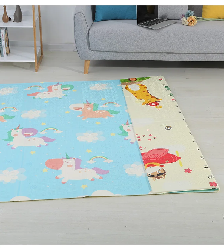 Складной детский игровой коврик водонепроницаемый XPE мягкий для ползания