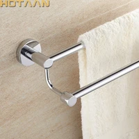 free shipping chrome finish stainless steel bathroom accessory double towel bar towel rail towel holder 60cm yt 10998