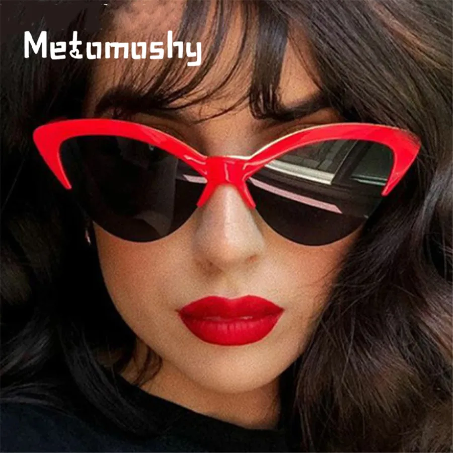

Butterfly Retro Vintage Cateye Sunglasses for Women Clout Goggles Plastic Frame Sun Glasses 2019 Trendy Tinted Color Shade UV400