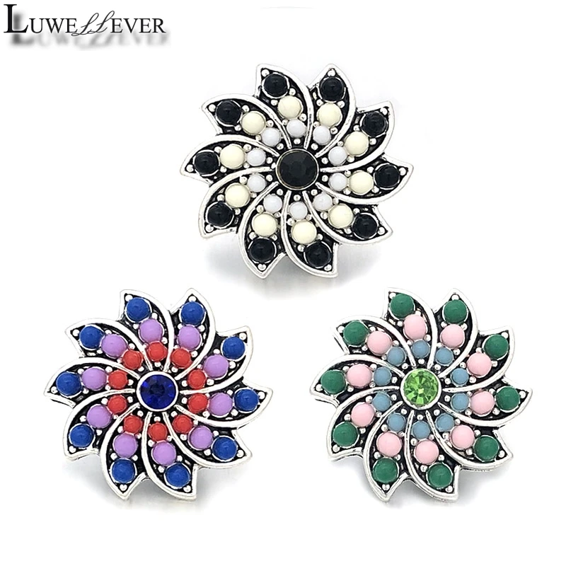 

Цветок компонент 080 кристалл 18 мм металлическая кнопка для браслета ожерелье взаимозаменяемые ювелирные изделия женские аксессуары резуль...