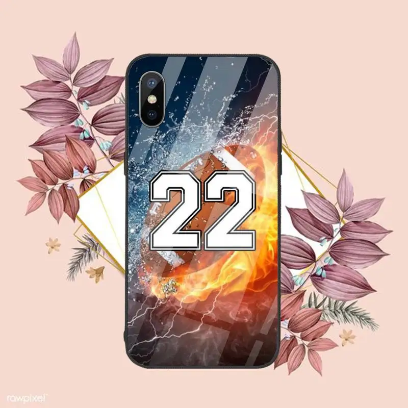

Personality ball basketball football Phone Case Tempered glass For iphone 6 6S 7 8 plus X XS XR 11 12 mini PRO MAX