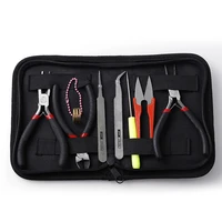 8pcs stainless jewelry making tool kit with round nose plier wire cutter scissor set for bracelet necklace diy handmade supplies