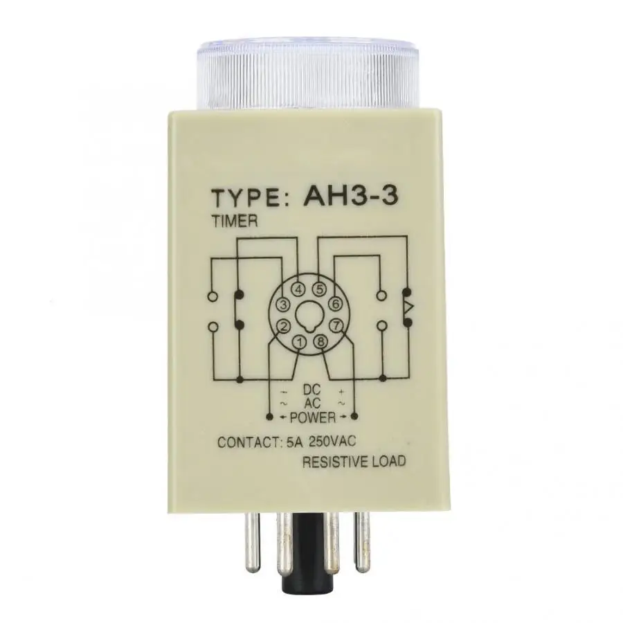 Реле времени с задержкой 8 контактный таймер din рейкой DC24V/AC110V/220V/380V 6S реле