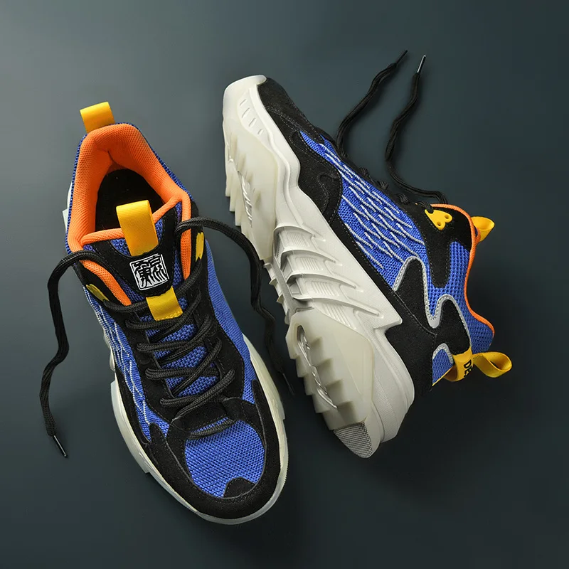 

2020 Autumn New Hot Men's Sport Running Shoes Chunky Sneakers for Men Outdoor Breathable Mesh Luminous Jogging Shoes Zapatillas