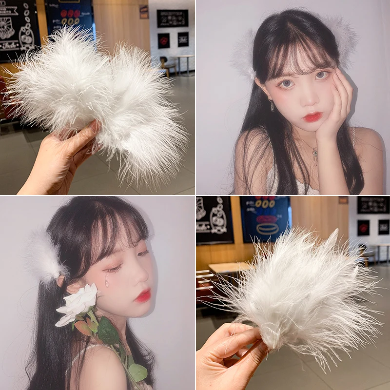 Перо Головные уборы повязка на голову из Южной Кореи Мори Стиль фея леди суперфеи