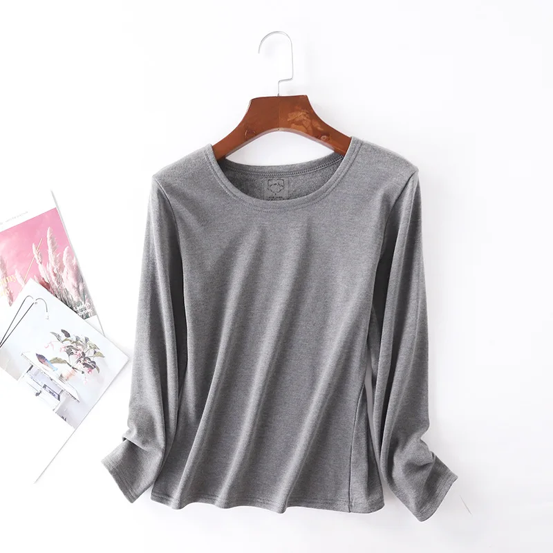 Женская уличная спортивная футболка серая с длинным рукавом пляжная | одежда