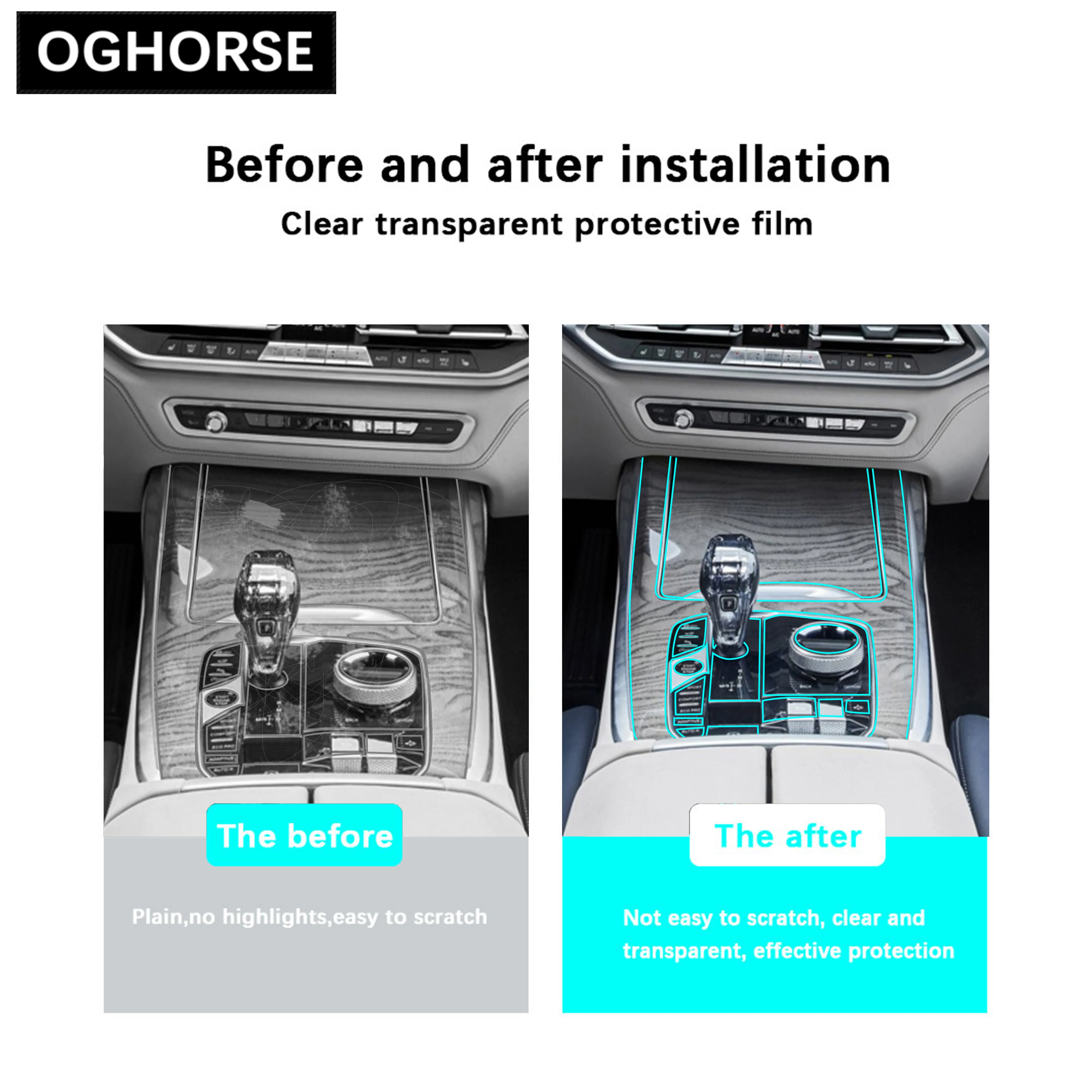 Самоклеящаяся наклейка из ТПУ для салона автомобиля дисплей центральной консоли