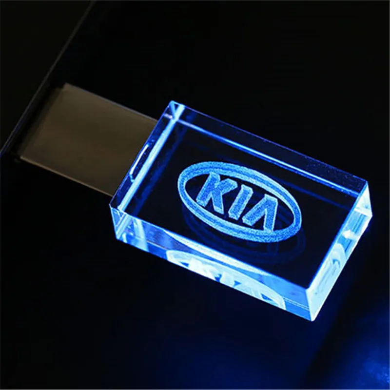 blue JASTER HOT KIA crystal+ металлический USB флеш-накопитель 4 ГБ 8 ГБ 16 ГБ 32 ГБ 64 ГБ 128 Гб Внешняя карта памяти u диск - Цвет: blue