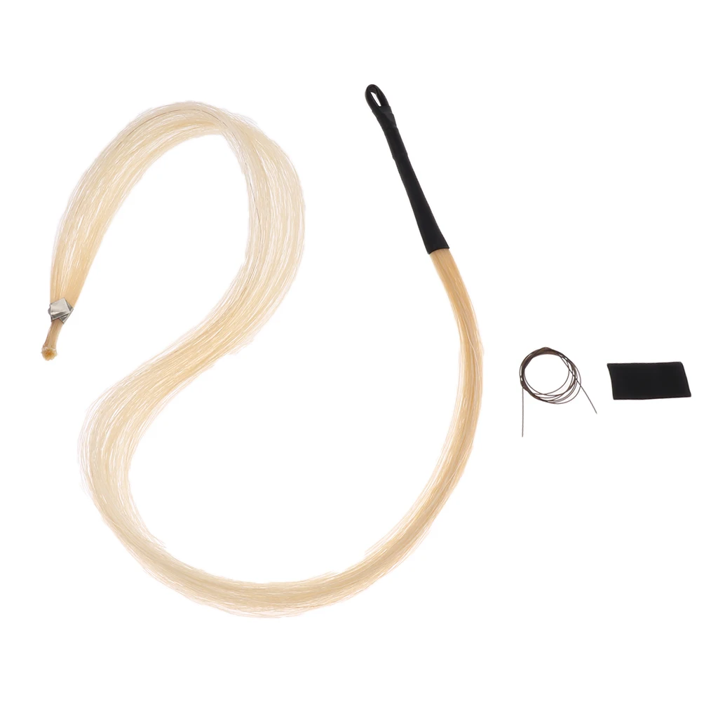 Натуральный лук Erhu из конского волоса для скрипки детали струн инструмент