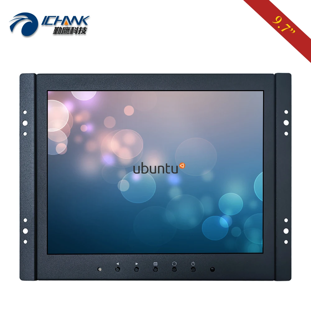 ЖК-экран 9,7 дюйма, 10 дюймов, 1024x768, HDMI-in USB, встроенная открытая рамка Linux Ubuntu Raspbian Debian OS сенсорный ПК-монитор