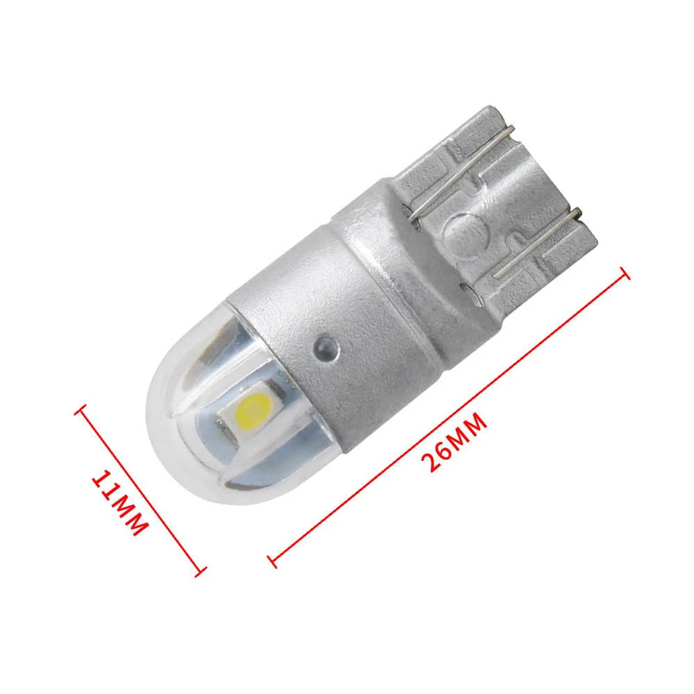 1 шт. автомобильная светодиодная лампа t10 w5w 194 168 3030 smd высокой яркости ширина