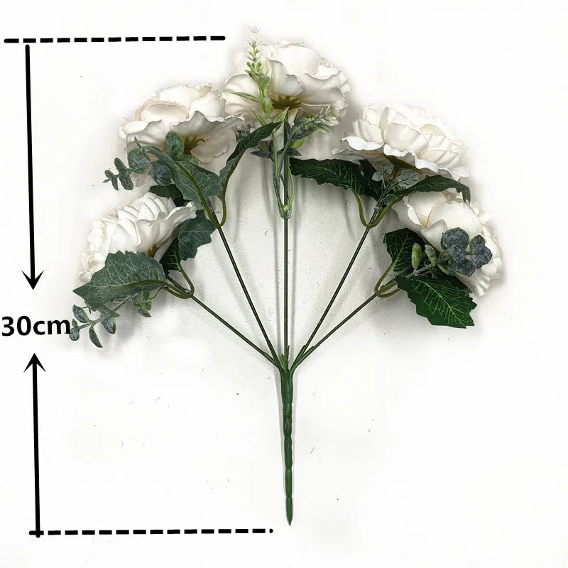1 шт. шелковые искусственные цветы в стиле ретро большой Букет пионов 5 больших