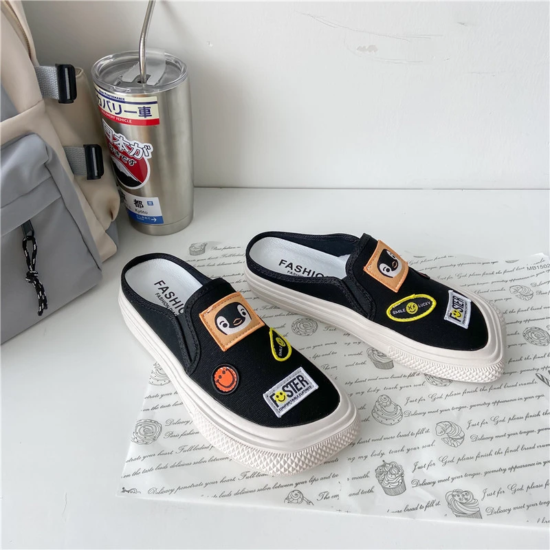 

Women's Sandal 2021 New Colored Botou Mueller Shoes Women Thick Soles for Lazy People Wear Fashion Leather Pop Shoes A3-13