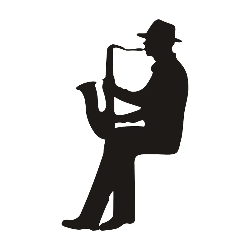 Бесплатная доставка современный саксофон джаз музыка виниловая наклейка