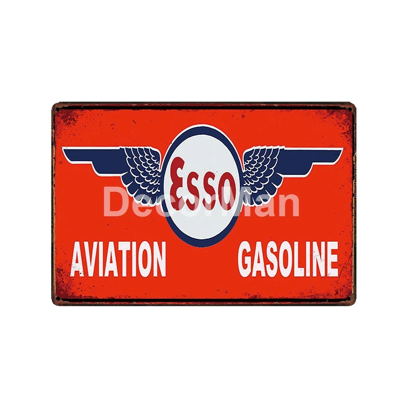 [DecorMan] Mobil Gassoline шины моторное масло американская смазка жестяная вывеска роспись Бар Декор LT-1865 - Цвет: GLC-12958