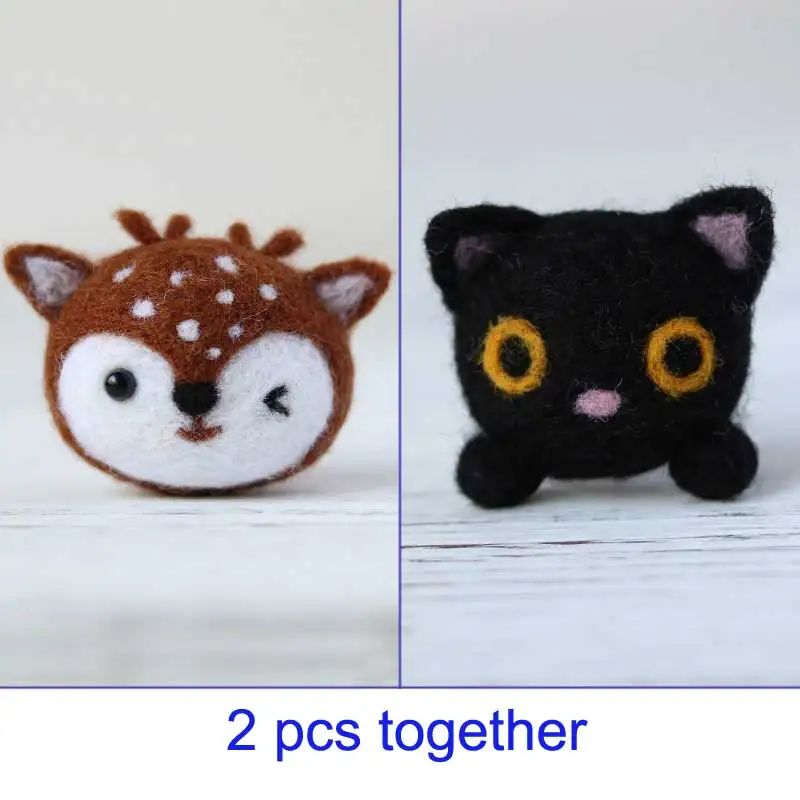 2020 не работа ручная шерсть войлок с изображением лисички Олень Кролик Собака