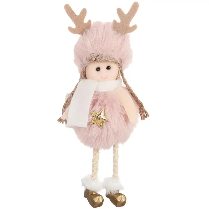 Рождественский ангел плюшевая кукла перо подвеска дерево украшение для спальни