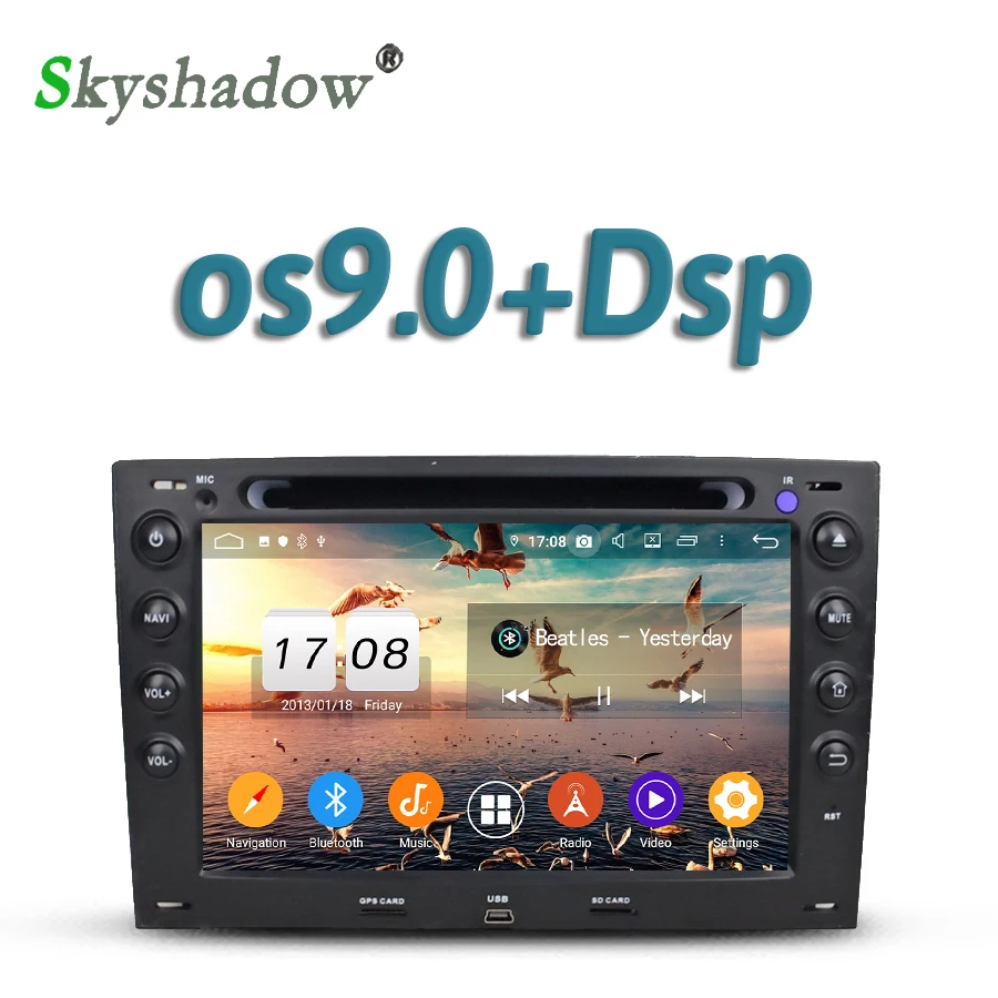 Автомобильный DVD плеер DSP IPS Android 10 8 ядер 4 ГБ ОЗУ 32 Гб GPS карта RDS радио Wi Fi 4G Bluetooth 5 0