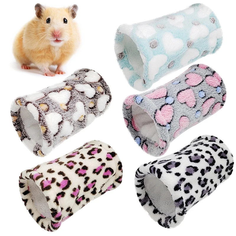 

2/3 Ways Warm Plush Hamster Ferret Rat Bird Squirrel Tunnel Bed Small Pet Sleeping Cage Hut Tube Toy