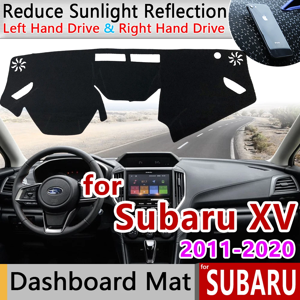Для Subaru XV 2011 ~ 2020 Противоскользящий коврик для приборной панели солнцезащитных