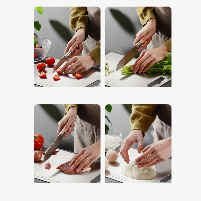 

Stainless Steel Chopping Block Easy Clean Cutting Board Fruit Vegetable Meat Planche Practical Kitchen Tool