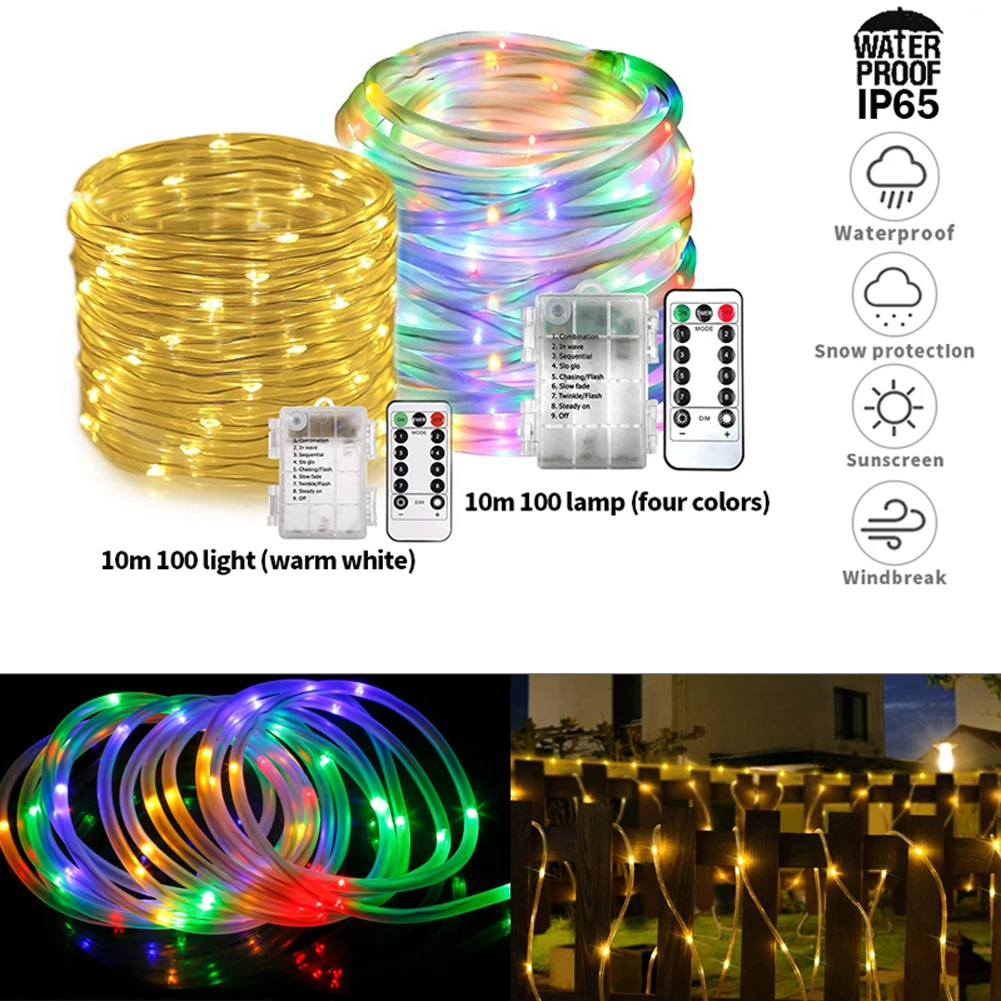 Светодиодный ная трубчатая гирлянда внутренняя и наружная с медным проводом