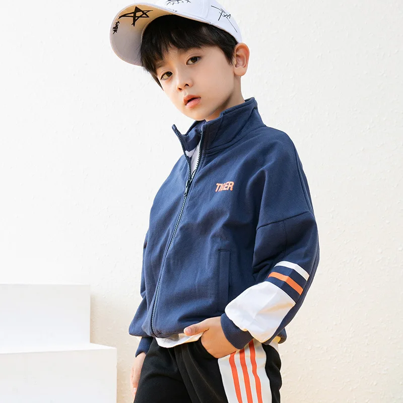 

2020 Fashion Autumn Boys Clothes Kids Long Sleeve T Shirt Cotton Childrens Turn-down Letter Tops for 5-12 Years Old MD20352