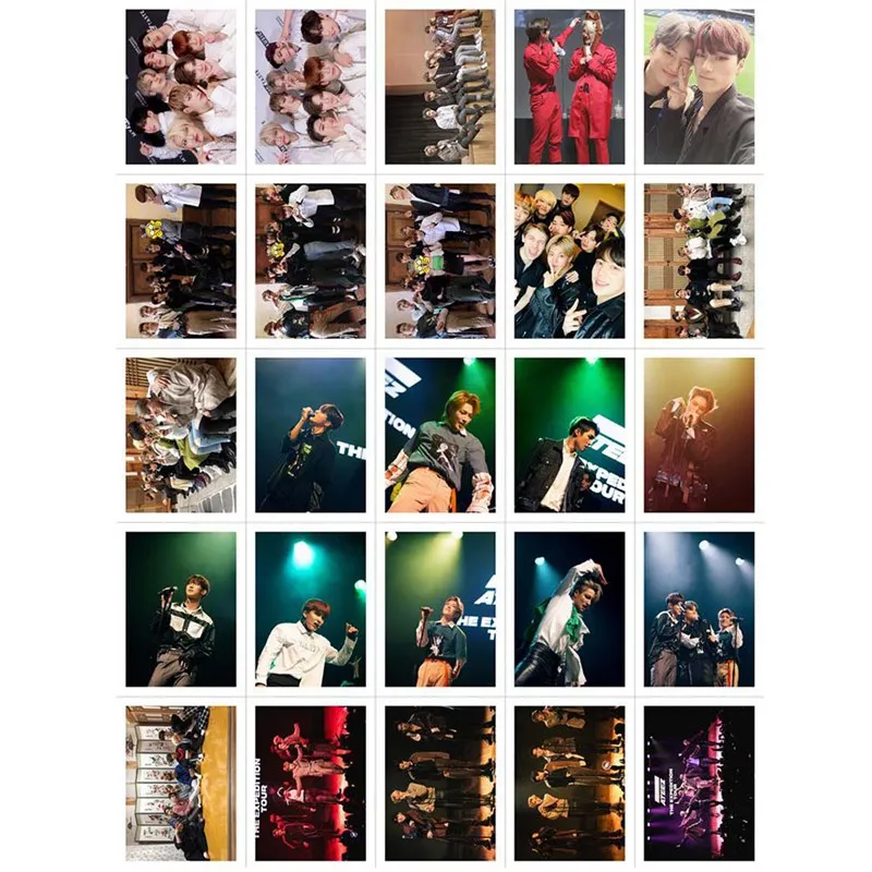 100 шт./кор. KPOP ATEEZ альбом коллекции HD фотокарточек самодельные Двусторонняя