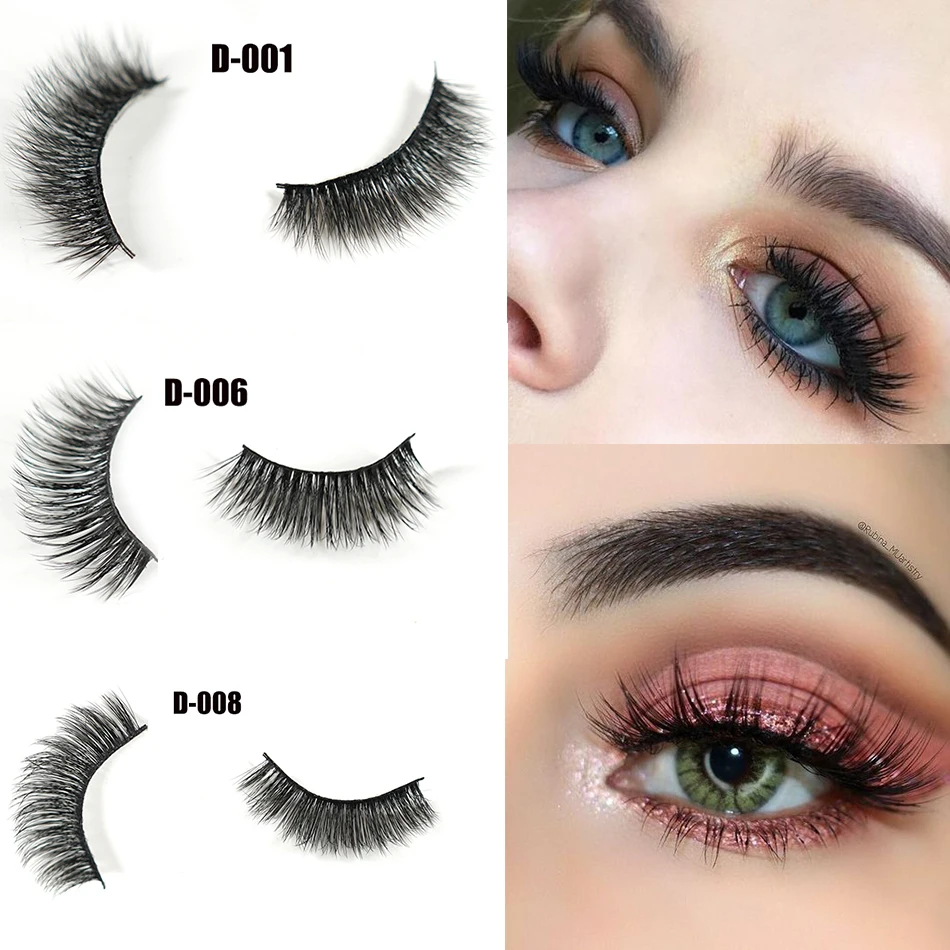 5 пар/компл. макияж натуральный 3D объем норковые искусственные завитые ресницы