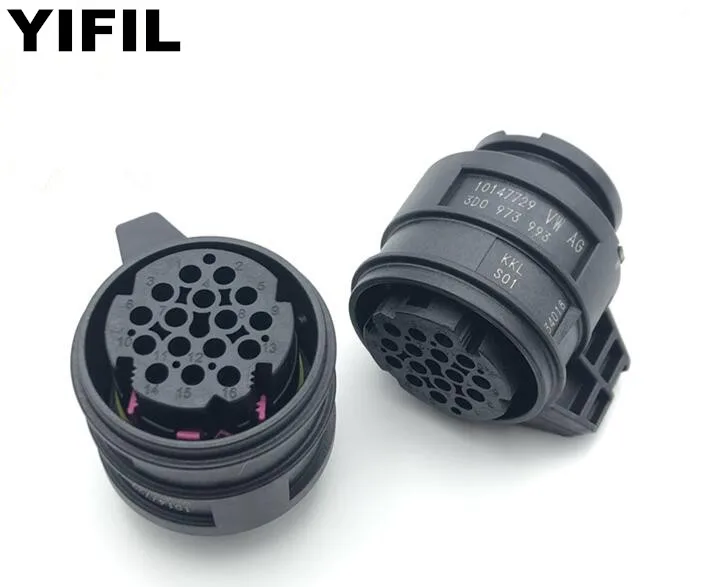 16 Pin/Way 02E коробка передач корпус контроллера вилка с кабелем Pigtail для Volkswagen Audi 3D0 973