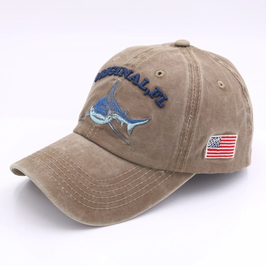 Весенняя бейсболка в стиле хип хоп бейсболки с рисунком акулы из парусины
