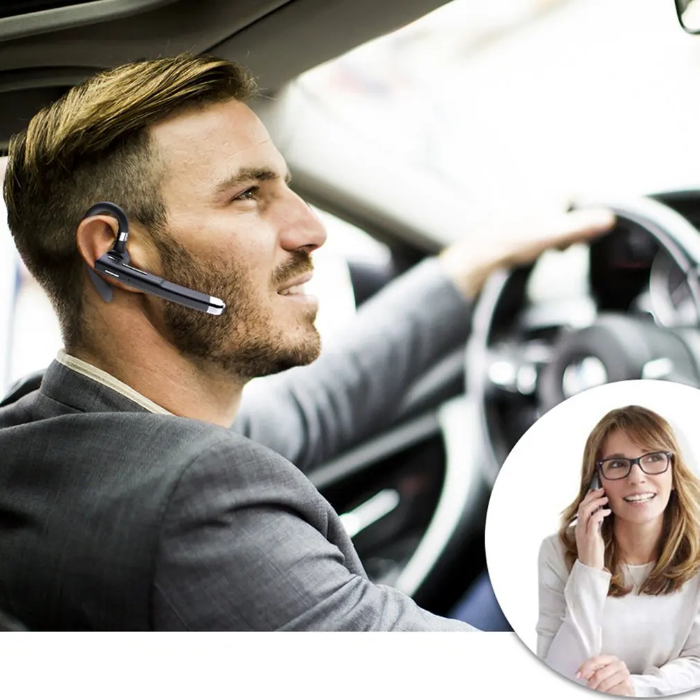 

Bluetooth-compatible Handsfree Earphones Wireless Bussiness Headphone Noise Canceling Headset With Mic For Driver Charging BOX