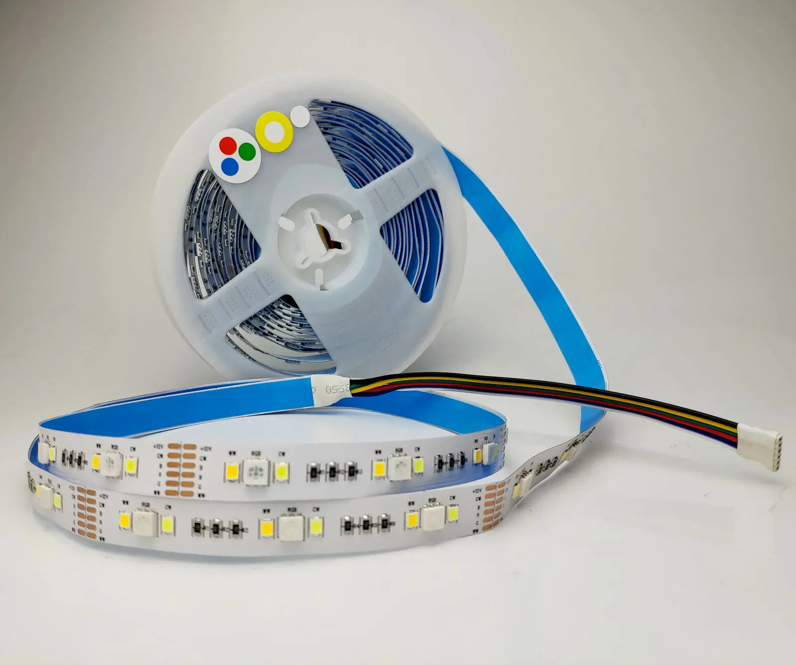 5m DC12V RGBCW RGB + CCT Светодиодные ленты светильник 5050 2835 холодный белый и теплый SMD IP20 IP65