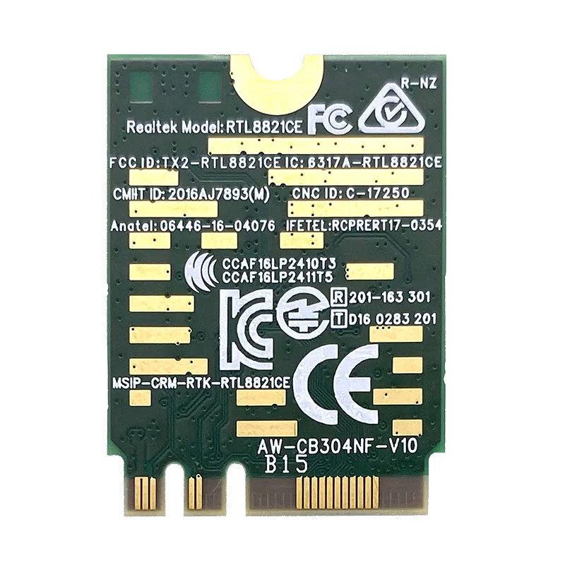 Realtek RTL8821CE AW-CB304NF 802.11AC 1X1 NGFF M.2 dual band 2.4G 5G 433Mbps BT Bluetooth 4.2 WiFi wireless network card | Компьютеры и