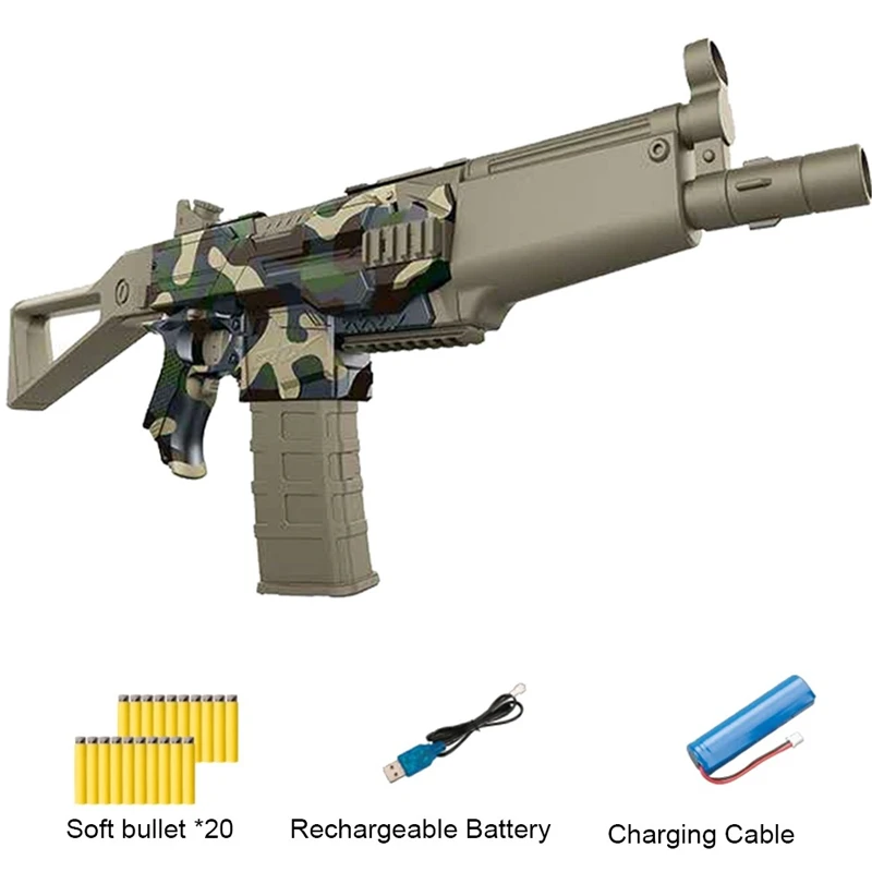 MP5 ArmyGreen Наружная Безопасная электрическая игрушечная винтовка детский подарок Дротика бластерный игрушечный пистолет Электрический взрыв мягкая пуля пистолет костюм для мальчика Рождественский подарок - Цвет: MP5 ArmyGreen