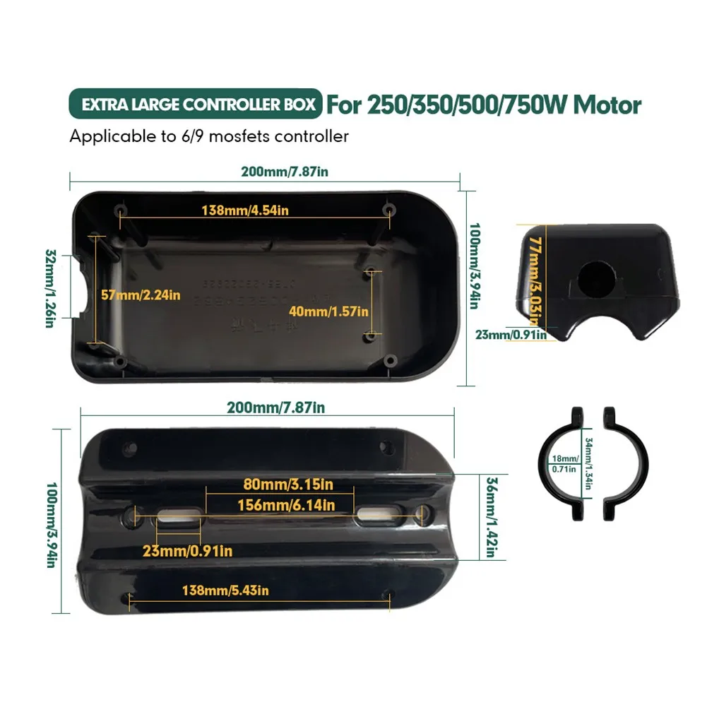 

Electric Bicycle Extra Large Controller Box Case E-bike Conversion Part Bike Scooter Controller Protector Storage Box Accessory