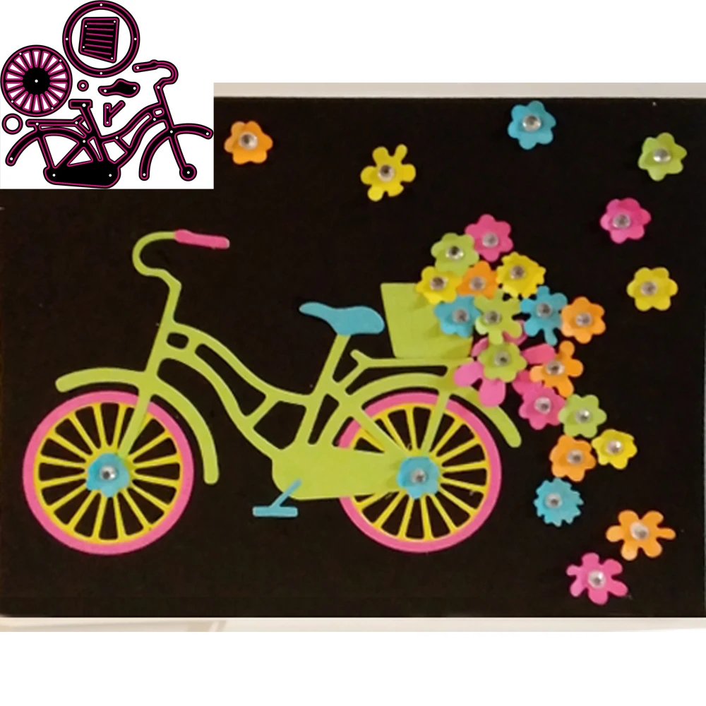 

New metal cutting die for bicycle scrapbook paper gift card DIY decorative molding template