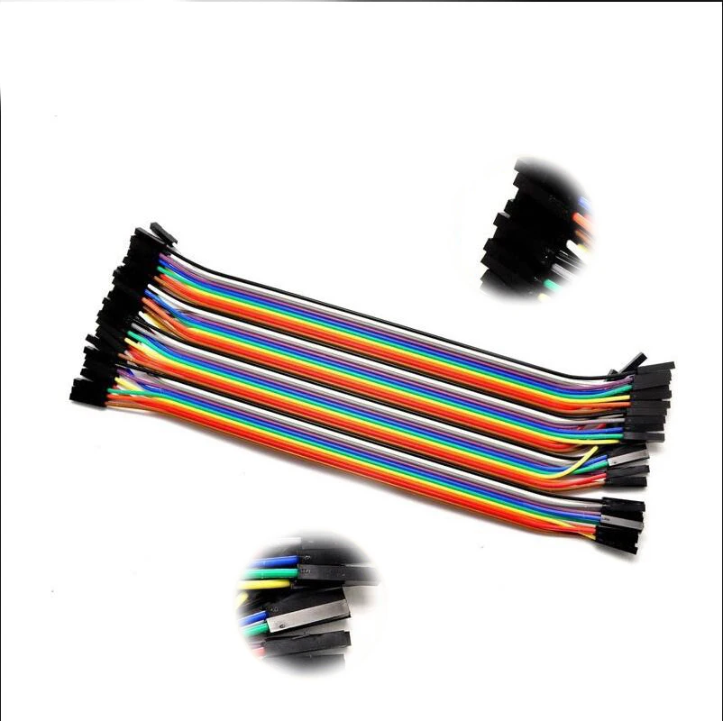 Female-Female 40Pin 120 шт 20 см DuPont кабель Штекерный+ мужской к женскому и женскому к женскому DuPont кабель Перемычка провода соединения макет - Цвет: Female-Female 40Pin