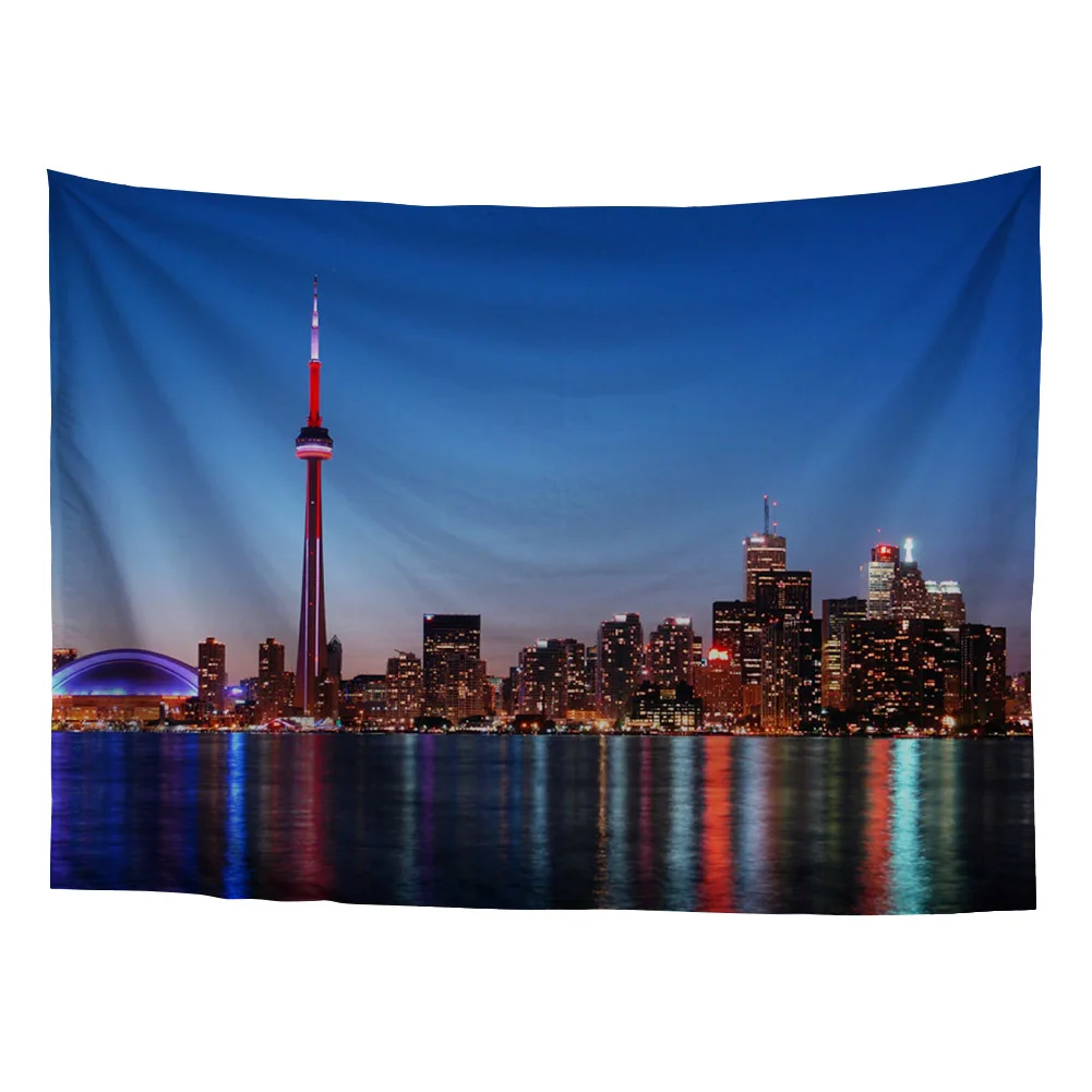 

Colorful Star Starry Sky Landscape Design Tapestry Wall Hanging Polyester Fabric Wall Blanket for Bedroom Dorm Living Room