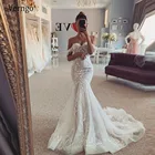 Сексуальное кружевное свадебное платье-Русалка Verngo с открытыми плечами, облегающее Стильное элегантное свадебное платье, свадебное платье