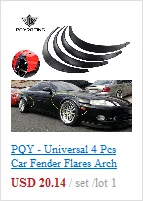 PQY-ABS пластик Универсальный черный Задний бампер для губ шасси диффузор спойлер 5 плавников акульих плавников Стиль PQY-SFB04-5