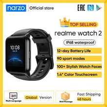 realme Watch 2 1.4 Touchscreen Heart Rate Moniton 90 Sport ModesBlood Oxygen 12-day Battery Life IP68 Waterproof Smart Watch