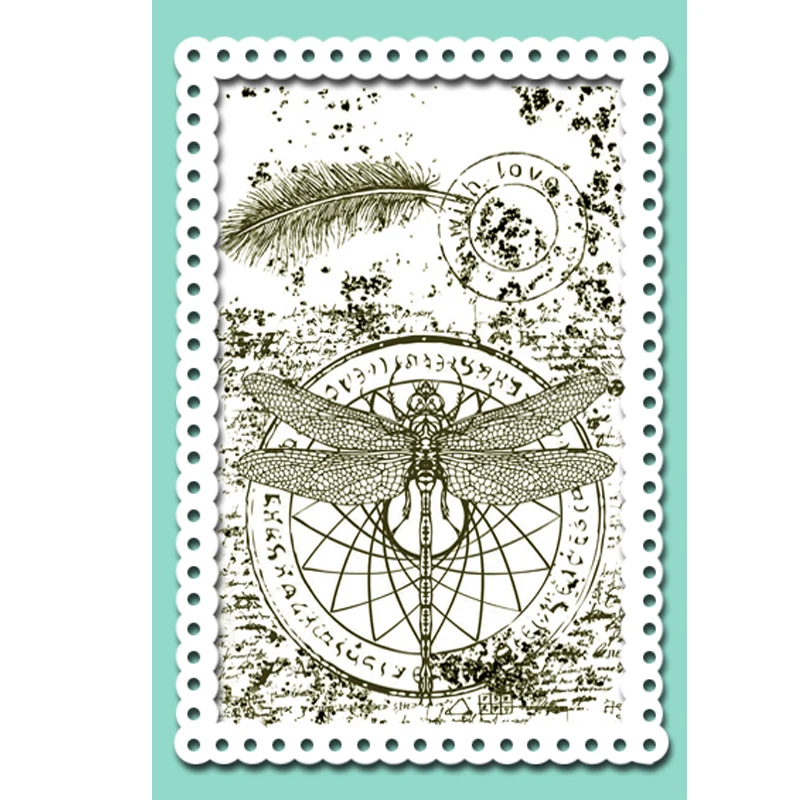 

DABOXIBO Flying Dragonfly Clear Stamps Mold For DIY Scrapbooking Cards Making Decorate Crafts 2020 NEW Arrival