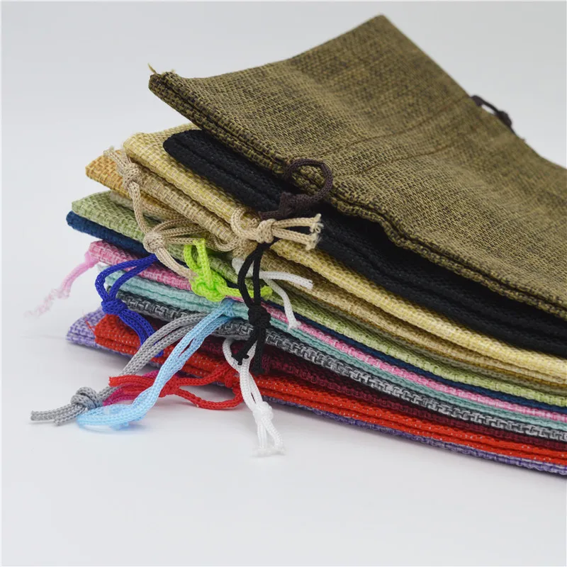 Льняной карман на шнурке Льняная сумка для вина + набор бирок винных бутылок