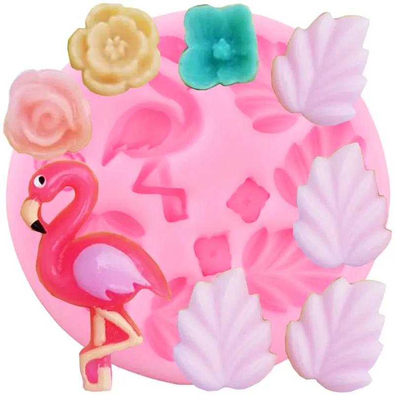 Тропическая тема форма для помадки фламинго цветок черепаха лист конфеты