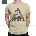 Мужские футболки Nikola Tesla, хлопковая Футболка для изобретателя, физики, электричества, науки, энергии, Эдисона, футболки с коротким рукавом 4XL 5XL 6XL