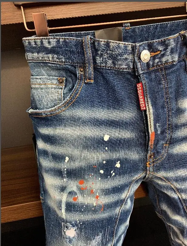 2020 New Designer DSQUARED2 Denim Jeans Holes Trousers Pants Biker Jeans HOMME Ripped Jeans COOLGUY D2 Jeans  Men Pants A371