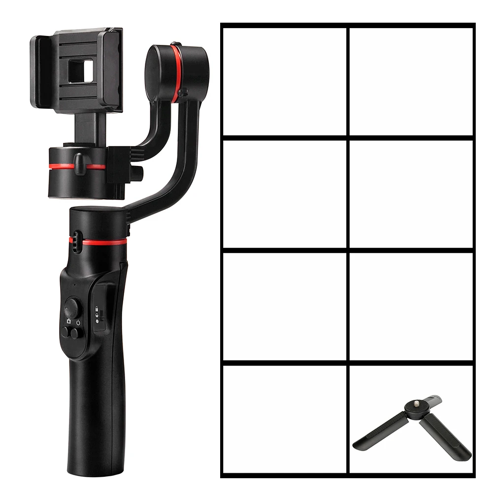 H2 Bundle9 3-осевой портативный смартфон Gimbal стабилизированный держатель для iPhone 11 Pro Xs Max Xr X 8 плюс samsung S9 S8 3 оси Zoom Action Камера - Цвет: H2 Bundle9