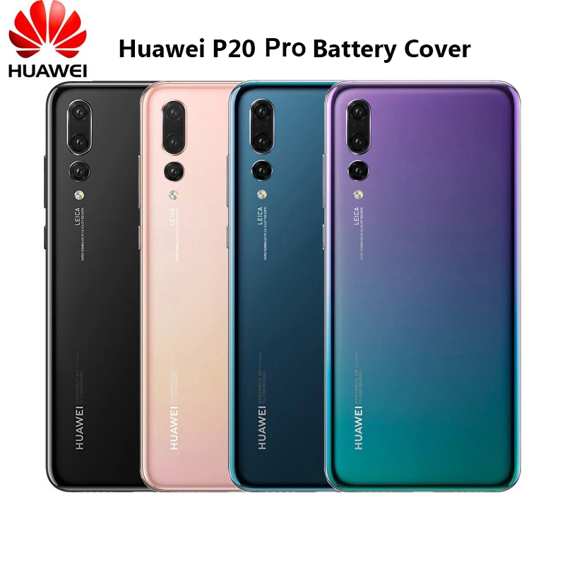 

Чехол для аккумулятора Huawei P20 Pro, 3D стеклянная задняя дверь, детали для замены, корпус + Защита камеры 6,1 дюйма